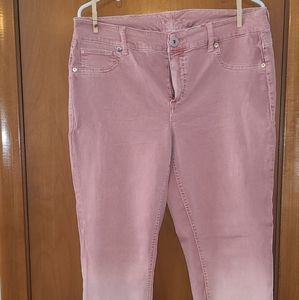 Jeggings, maurices, size 14, light pink ombre